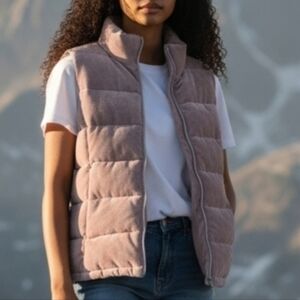 ZeroXposur | ultra-soft short plush puffer full zip vest - size small